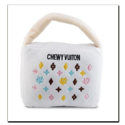 White Chewy Vuiton Handbag